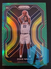 2020-21 Prizm Rookie Green Prizm SP Zeke Nnaji #266 Denver Nuggets